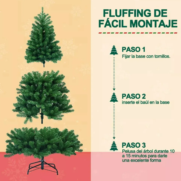 Foto 3 pulgar | Espectacular Árbol De Navidad Xtellar Artificial De 1.8 M – Verde Imperio - Transforme Su Hogar En Un Palacio Festivo