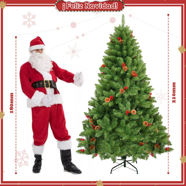 Foto 5 pulgar | Xtellar Árbol De Navidad De 7ft Premium Con Luces Led, 1100 Ramas Y Detalles Decorativos Únicos