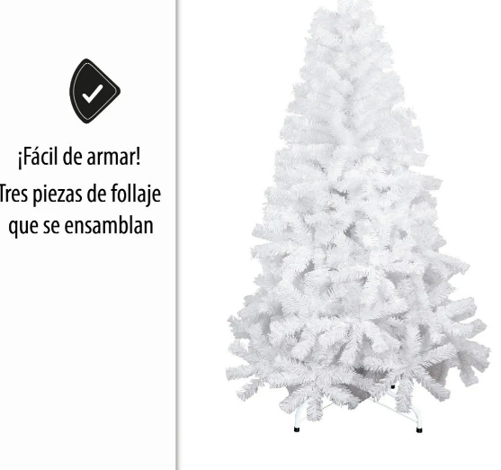 Foto 4 pulgar | Árbol De Navidad Xtellar Pino Navideño Deluxe De 1.90 M Con Soporte Estelar En Blanco Inmaculado