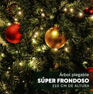 Foto 2 | Xtellar Árbol De Navidad Artificial Premium 2.10m || Verde Frondoso Con 1500 Ramas | Soporte Metálico Duradero