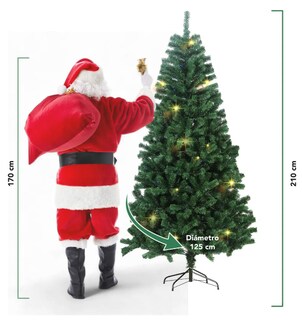 Foto 3 | Xtellar Árbol De Navidad Artificial Premium 2.10m || Verde Frondoso Con 1500 Ramas | Soporte Metálico Duradero