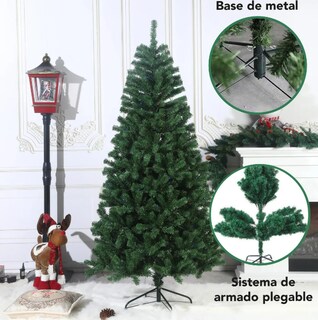 Foto 4 | Xtellar Árbol De Navidad Artificial Premium 2.10m || Verde Frondoso Con 1500 Ramas | Soporte Metálico Duradero