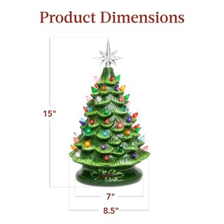 Foto 7 | Árbol De Navidad De Cerámica Best Choice, 15 Cm, Preiluminado Con 64 Luces - Venta Internacional.