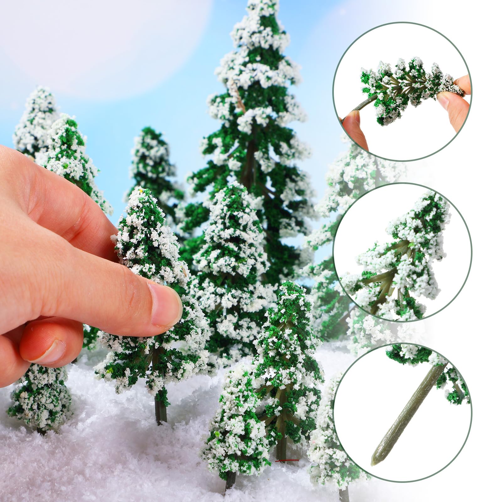 Foto 4 pulgar | Minipino De Nieve Model Trees Skylety, De 5 A 15 Cm, 35 Unidades - Venta Internacional.
