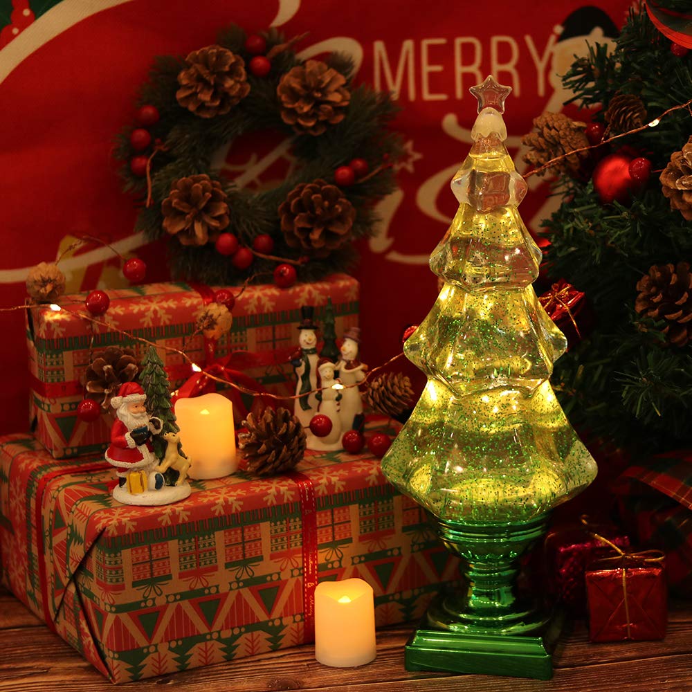 Foto 5 pulgar | Árbol De Navidad Con Forma De Bola De Nieve Eldnacele, Iluminación Musical De 14 Pulgadas - Venta Internacional.