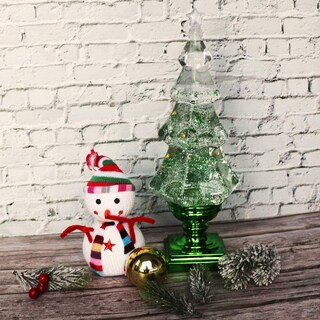 Foto 6 | Árbol De Navidad Con Forma De Bola De Nieve Eldnacele, Iluminación Musical De 14 Pulgadas - Venta Internacional.