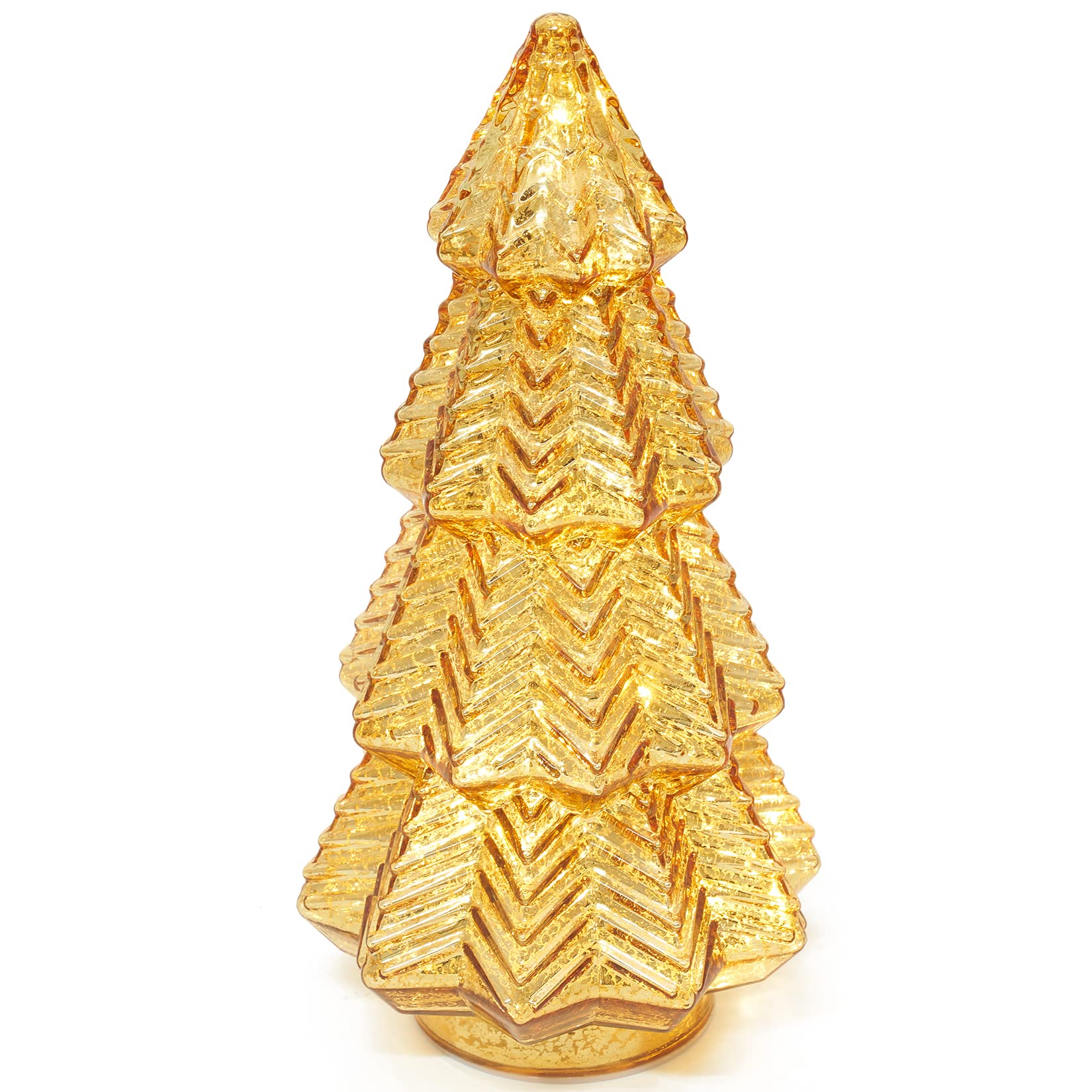 Foto 2 pulgar | Árbol de Navidad para Mesa Lamris con Iluminación Dorado - Venta Internacional