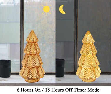 Foto 6 | Árbol de Navidad para Mesa Lamris con Iluminación Dorado - Venta Internacional