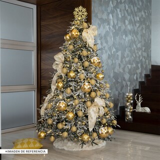 Foto 7 | Árbol De Navidad Esquimal Pino Verde Oscuro Nevado 2.50 M Con 1750 Ramas