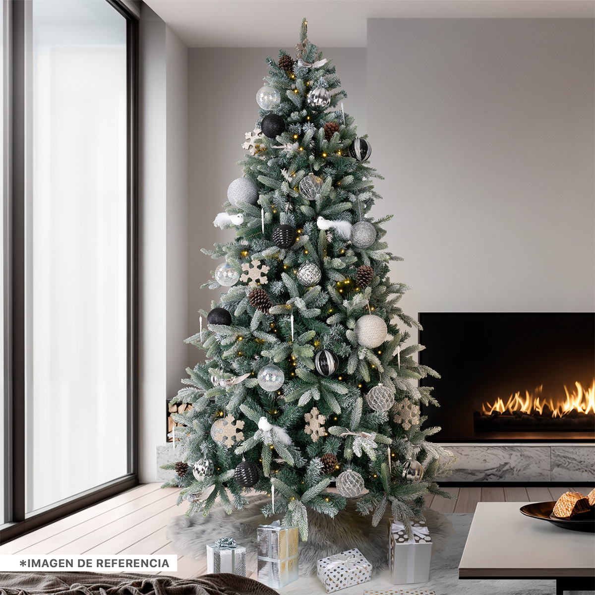 Foto 7 | Árbol De Navidad Esquimal Pino Verde Nevado 2.50 M Con 1603 Ramas