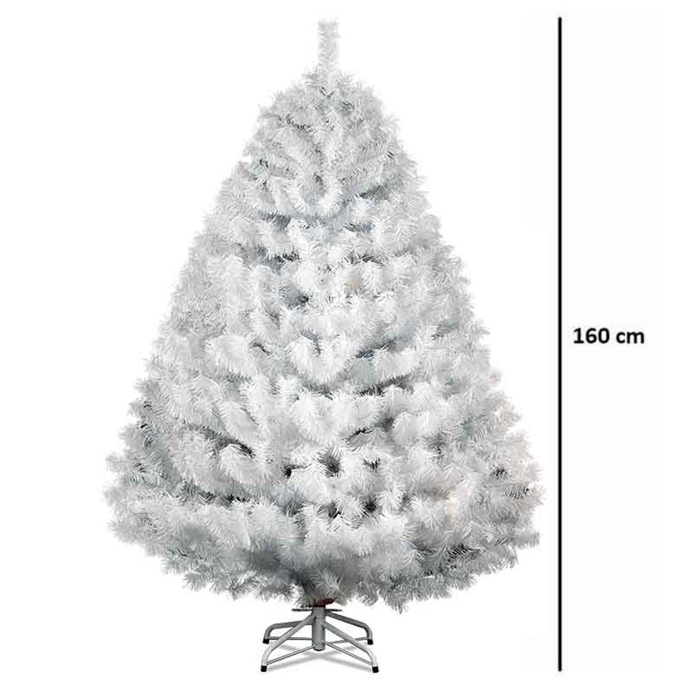 Foto 3 pulgar | Arbol De Navidad Artificial Blanco Frondoso Alto 1.60 M Valley Kyuden Home