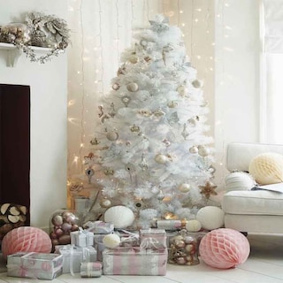 Foto 4 | Arbol De Navidad Artificial Blanco Frondoso Alto 1.60 M Valley Kyuden Home