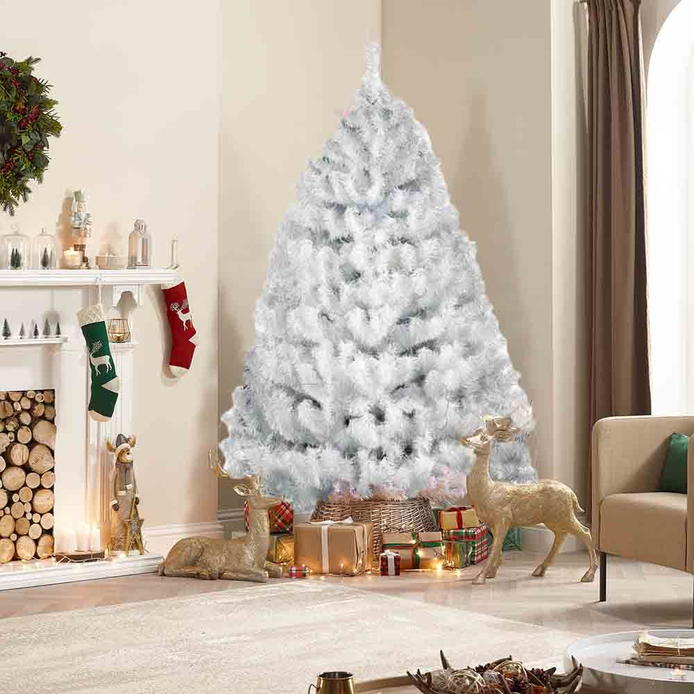 Foto 6 pulgar | Arbol De Navidad Artificial Blanco Frondoso Alto 1.60 M Valley Kyuden Home