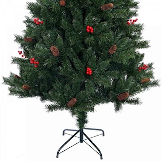 Foto 4 | Árbol De Navidad Verde 1.80 M Con Berries Y Piñas De Pino Decorativos Estilo Natural Realista Kyuden Home