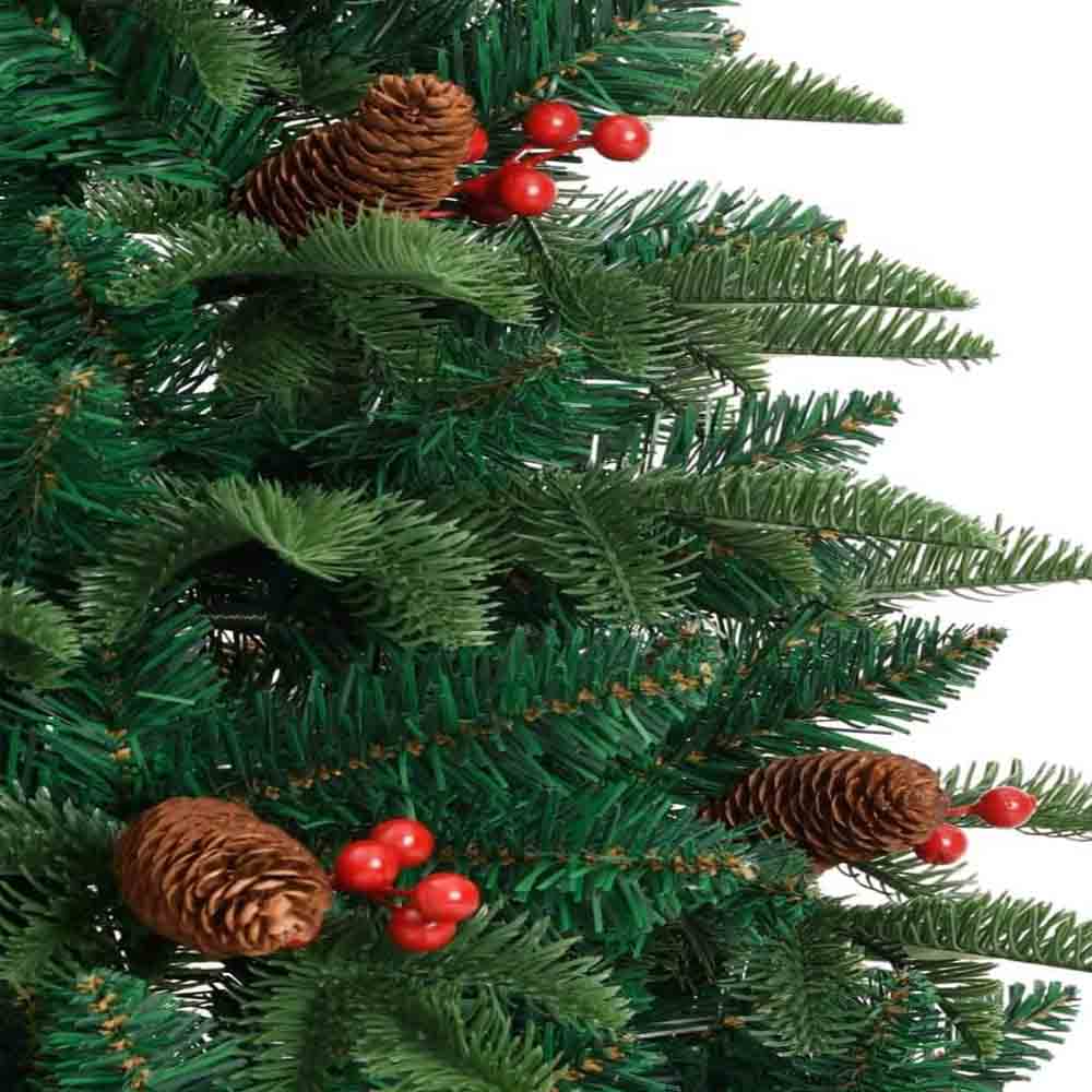 Foto 6 pulgar | Árbol De Navidad Verde 1.80 M Con Berries Y Piñas De Pino Decorativos  Estilo Natural Realista Kyuden Home