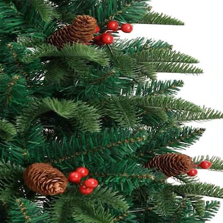 Foto 5 | Árbol De Navidad Verde 1.80 M Con Berries Y Piñas De Pino Decorativos Estilo Natural Realista Kyuden Home