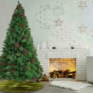 Foto 6 | Árbol De Navidad Verde 1.80 M Con Berries Y Piñas De Pino Decorativos Estilo Natural Realista Kyuden Home