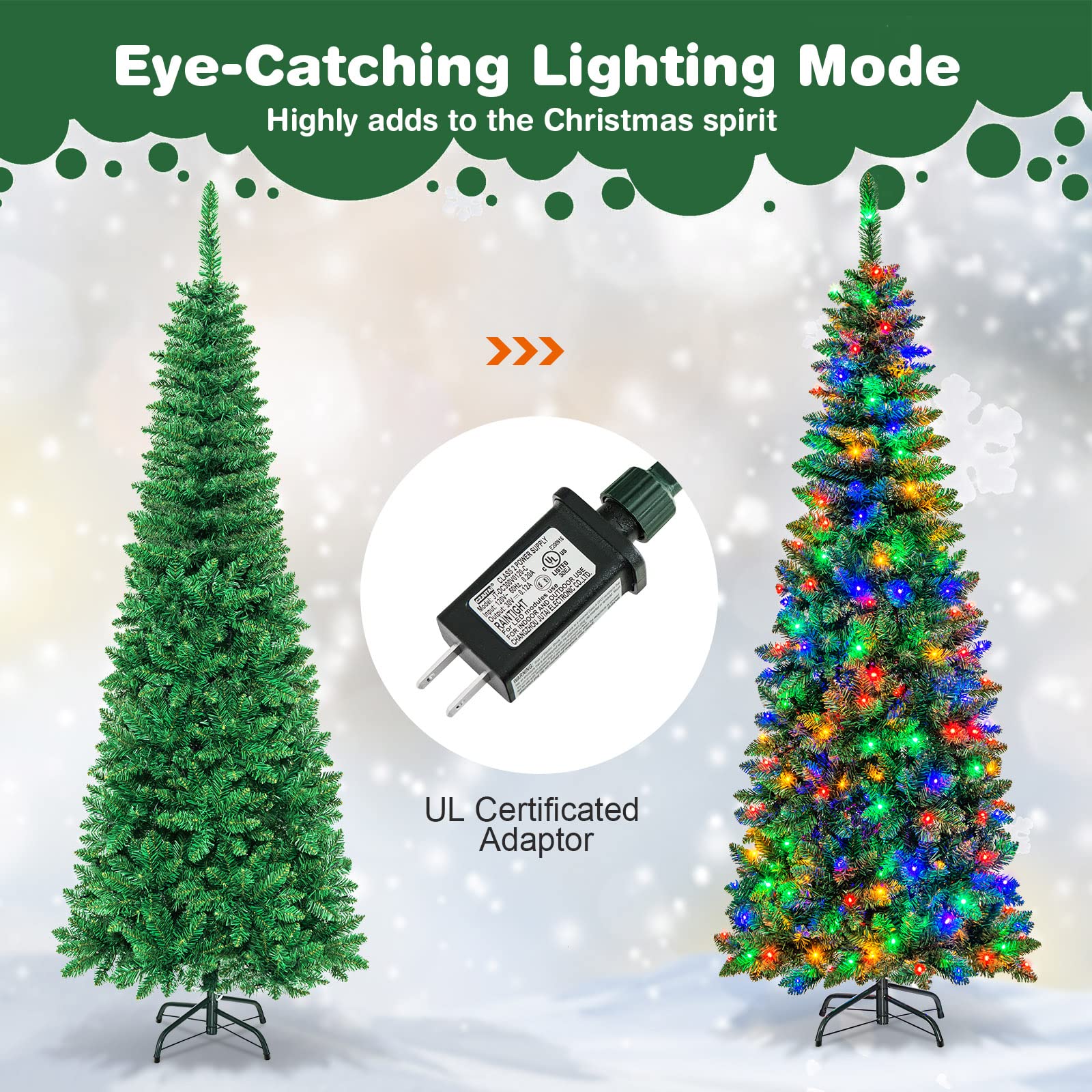 Foto 5 pulgar | Lápiz Preiluminado Goplus Christmas Tree De 2 2 M Con 250 Luces Led - Venta Internacional.