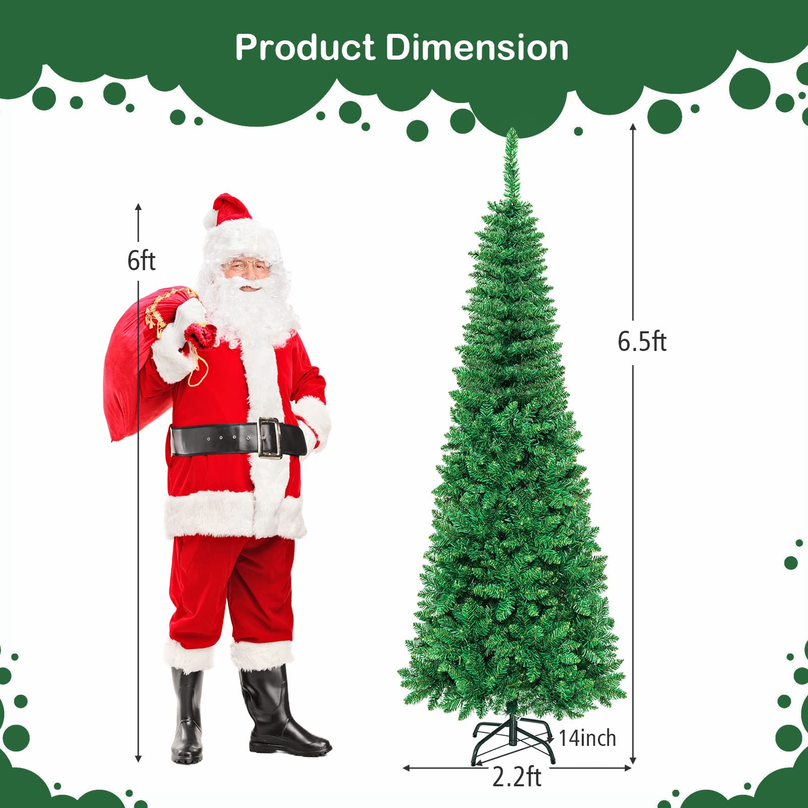 Foto 8 pulgar | Lápiz Preiluminado Goplus Christmas Tree De 2 2 M Con 250 Luces Led - Venta Internacional.