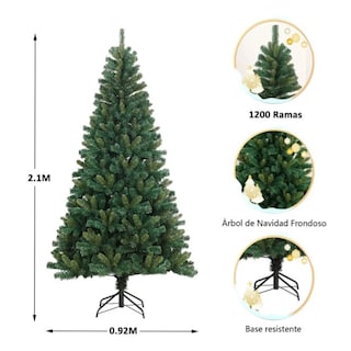 Foto 6 | Árbol de Navidad 210 cm