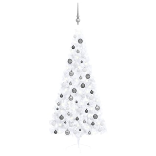 Foto 1 | Medio Árbol De Navidad Artificial Vidaxl Con Led Y Juego De Bolas - Venta Internacional.