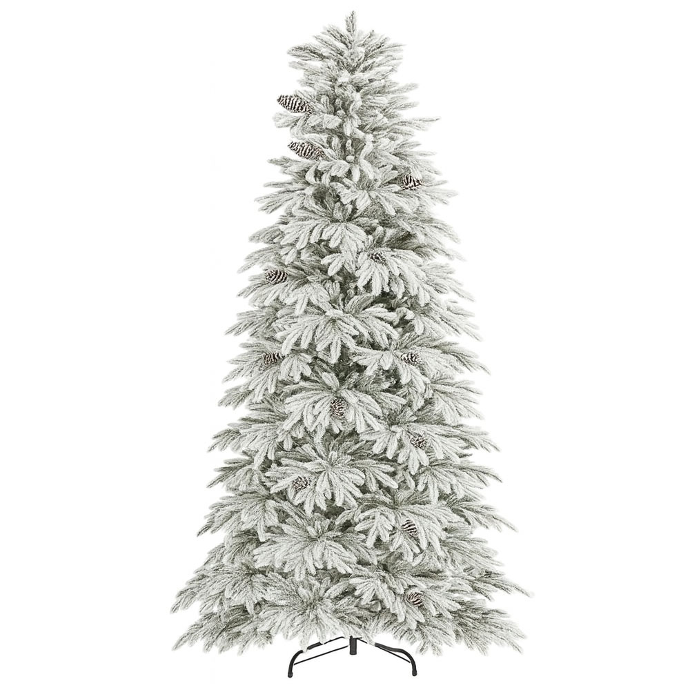 Foto 2 pulgar | Árbol De Navidad Premium Nevado Con Piñas 1.80 M X .75 M – Realista  Elegante Y Duradero Kyuden Home