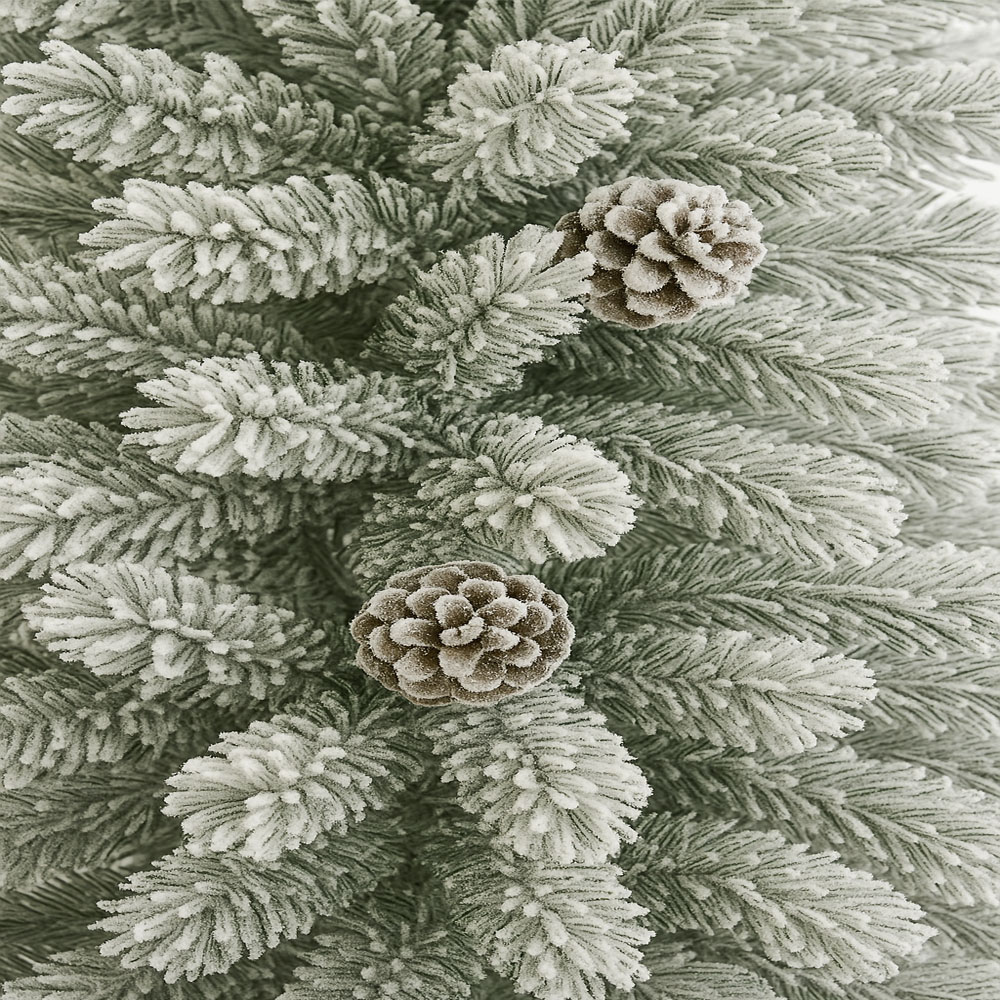 Foto 4 pulgar | Árbol De Navidad Premium Nevado Con Piñas 1.80 M X .75 M – Realista  Elegante Y Duradero Kyuden Home