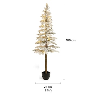 Foto 2 | Árbol De Navidad Premium Nevado Con Luces Led Y Maceta 1.80 M X 22 Cm – Slim Moderno Y Elegante Kyuden Home