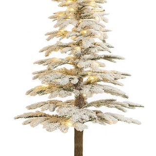 Foto 3 | Árbol De Navidad Premium Nevado Con Luces Led Y Maceta 1.80 M X 22 Cm – Slim Moderno Y Elegante Kyuden Home