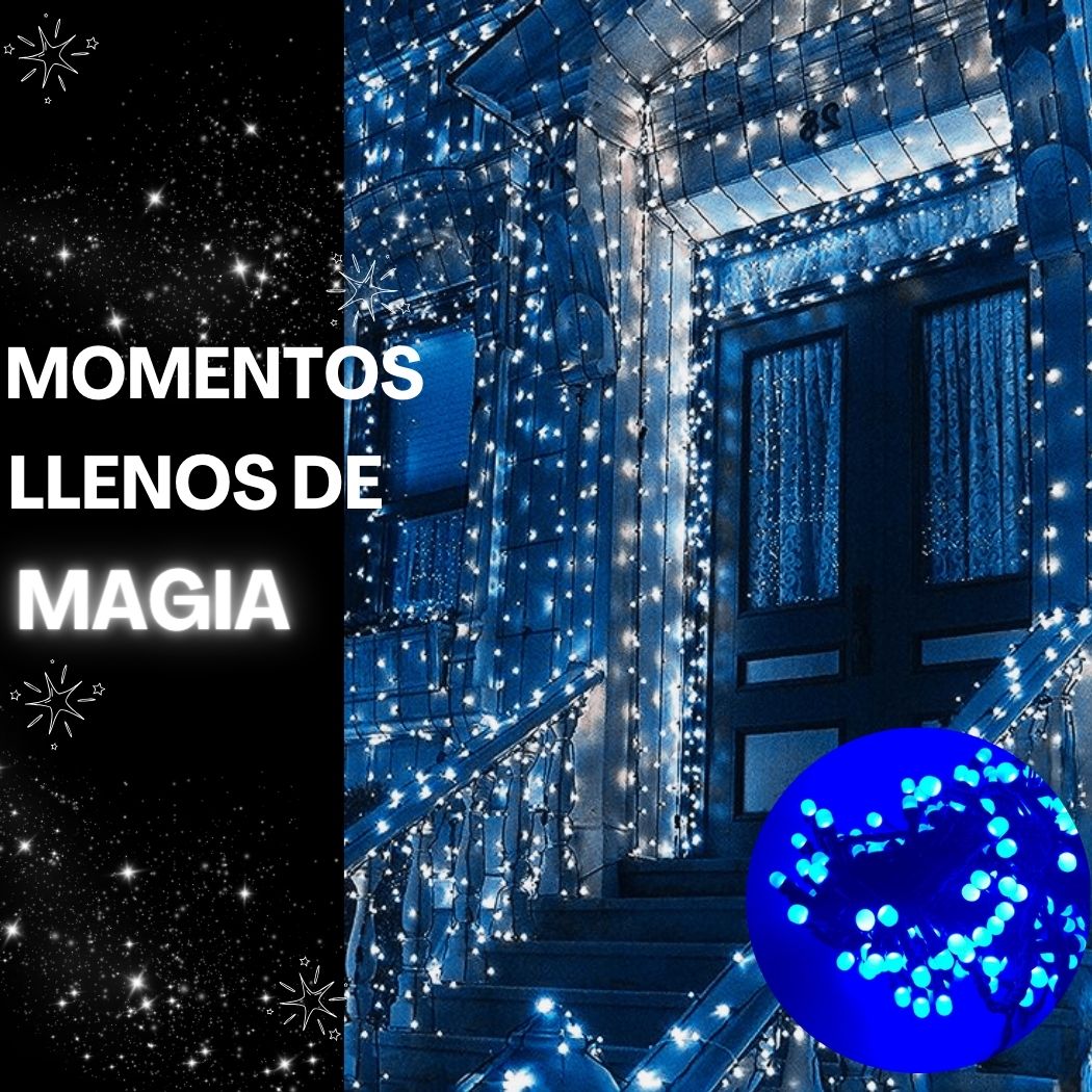 Foto 5 pulgar | Serie de Luces Navideñas 200 Leds 10 Mts color Azul Dosyu