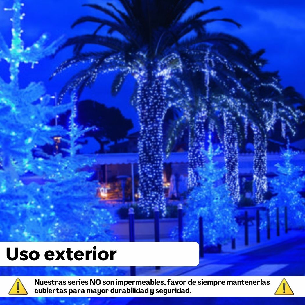 Foto 7 pulgar | Serie de Luces Navideñas 200 Leds 10 Mts color Azul Dosyu