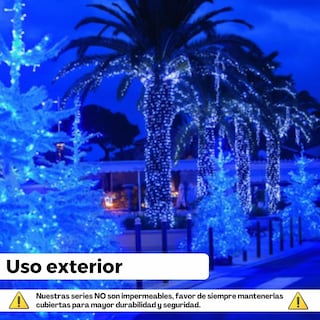 Foto 6 | Serie de Luces Navideñas 200 Leds 10 Mts color Azul Dosyu