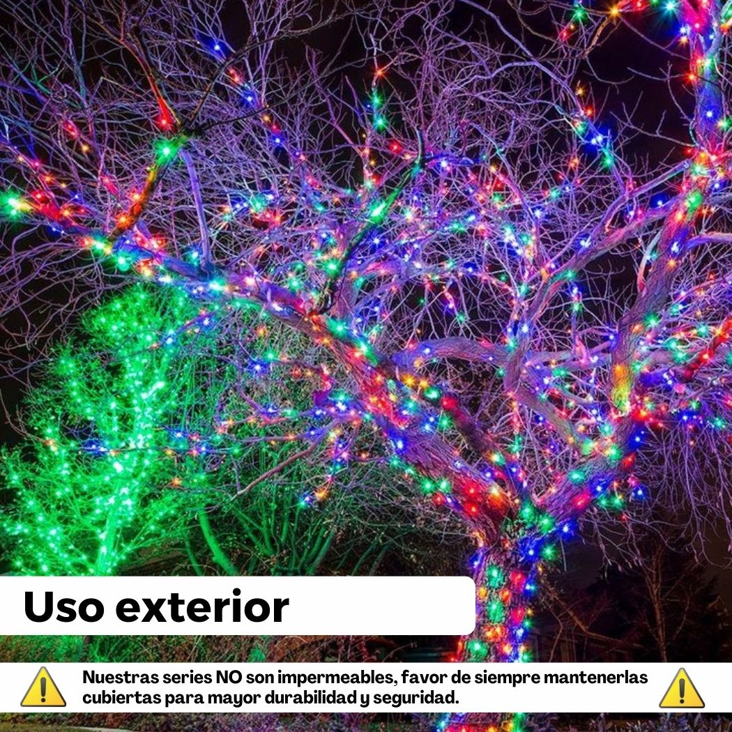 Foto 5 pulgar | Serie de Luces Navideñas 200 Leds 10 Mts Multicolor Dosyu