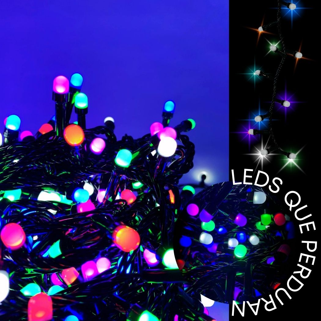 Foto 6 pulgar | Serie de Luces Navideñas 200 Leds 10 Mts Multicolor Dosyu