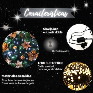 Foto 2 | Serie de Luces Navideñas 500 Leds 25 Mts color Blanco Frio Dosyu