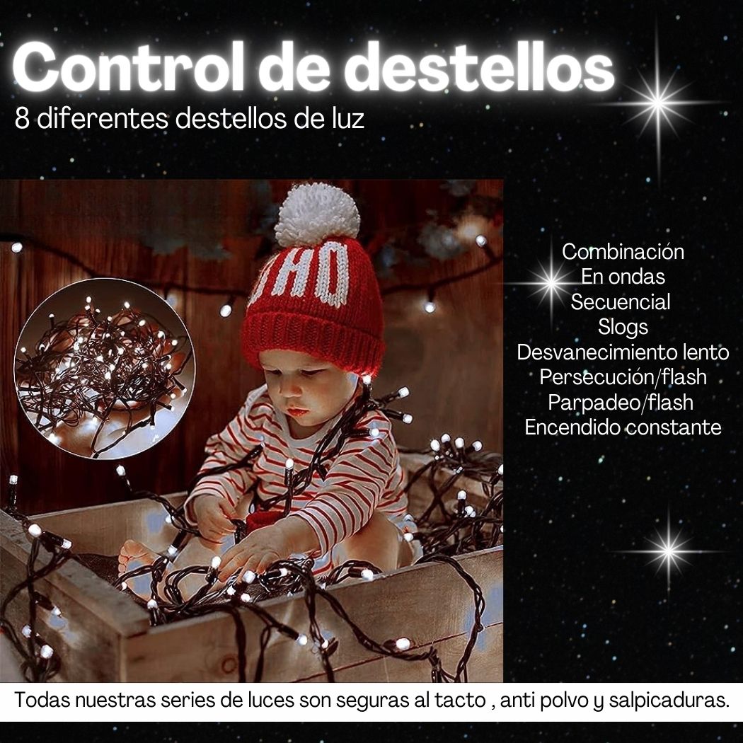 Foto 4 pulgar | Serie de Luces Navideñas 500 Leds 25 Mts color Blanco Frio Dosyu