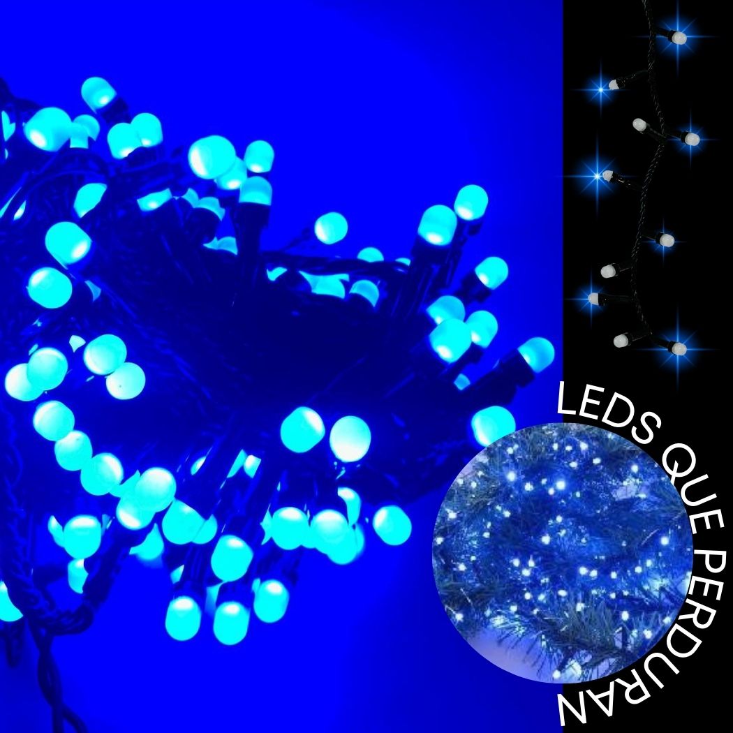 Foto 7 pulgar | Serie de Luces Navideñas 300 Leds 15 Mts color Azul Dosyu