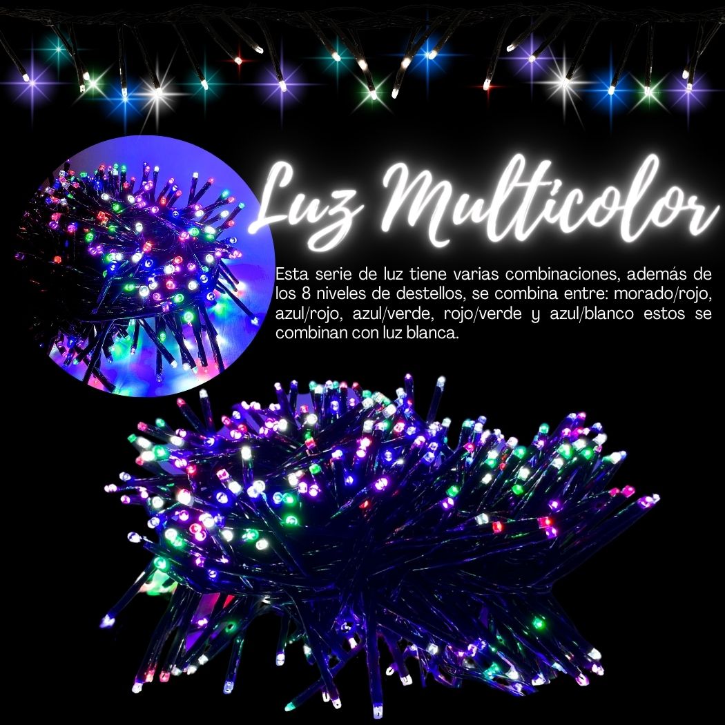 Foto 5 pulgar | Serie Navideña 500 Leds 8 Mts Multicolor Dosyu