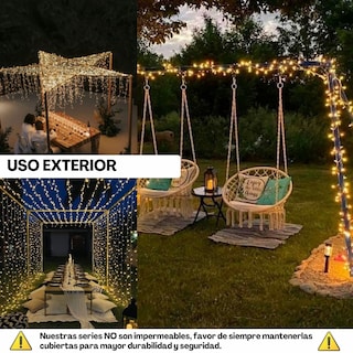 Foto 6 | Serie Navideña 300 Leds 15 Mts color Blanco Cálido Dosyu