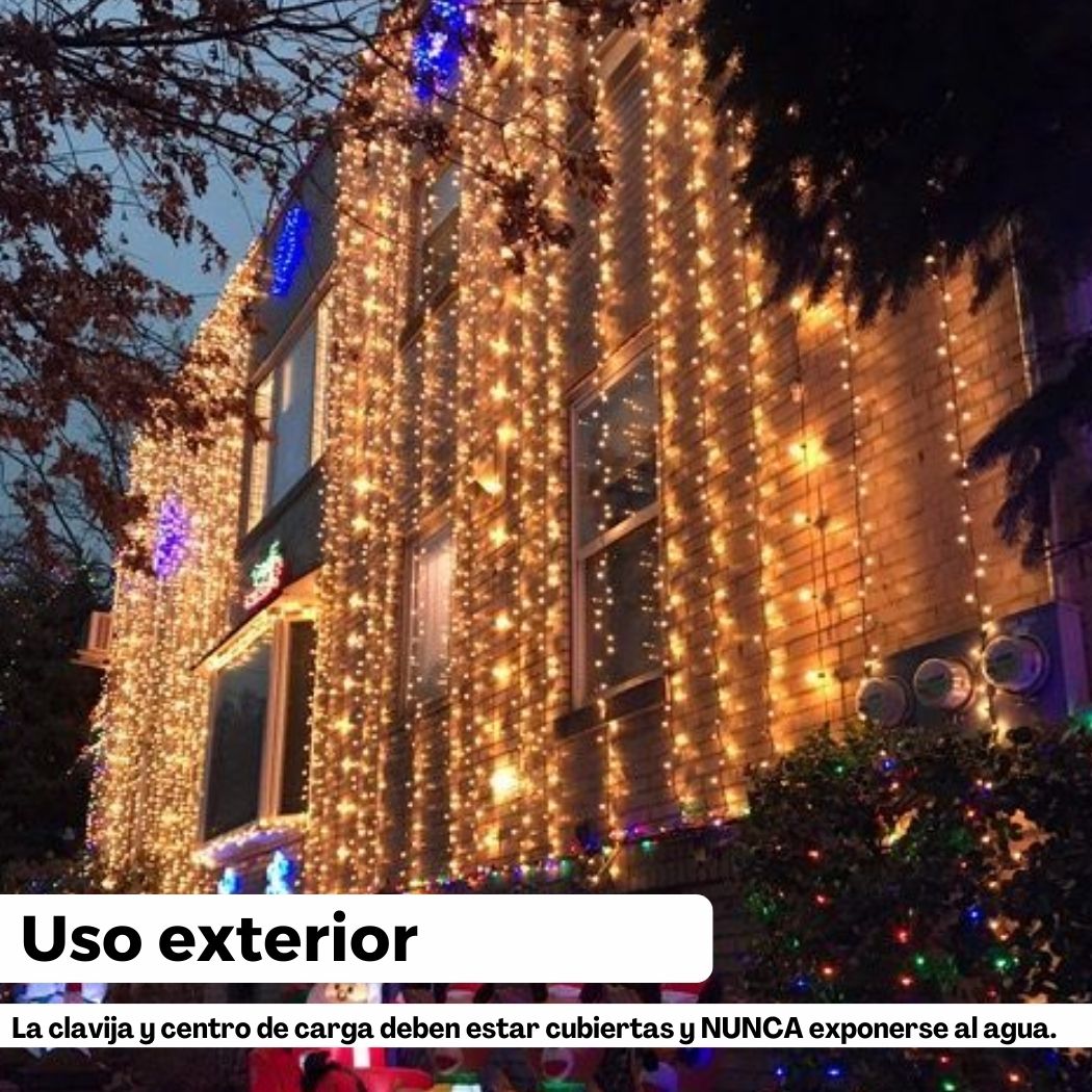 Foto 5 | Serie de Luces Navideñas 200 Leds 10 Mts color Blanco Cálido Dosyu