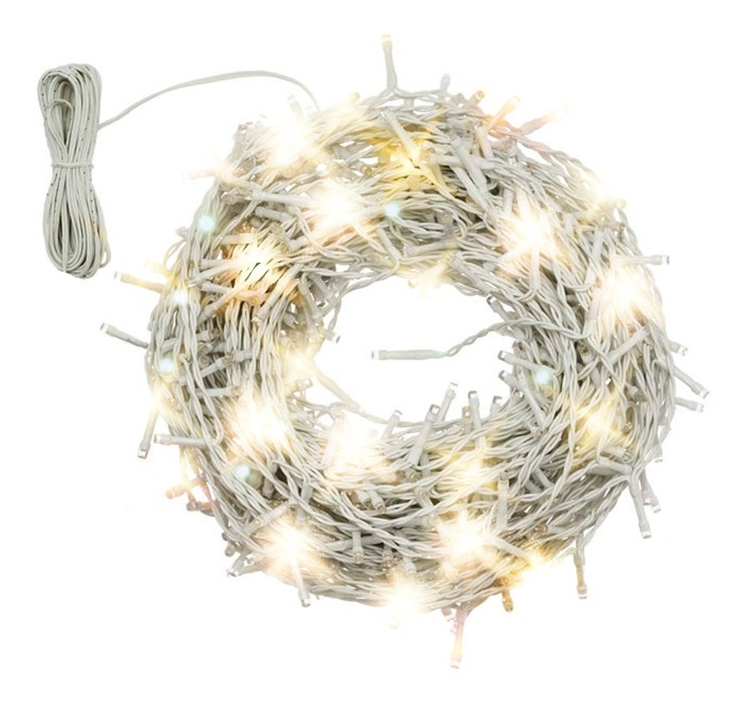 Cascada De Luces De Navidad Dosyu 6 Mts 8 Modos De Luz Cálida 300 Leds