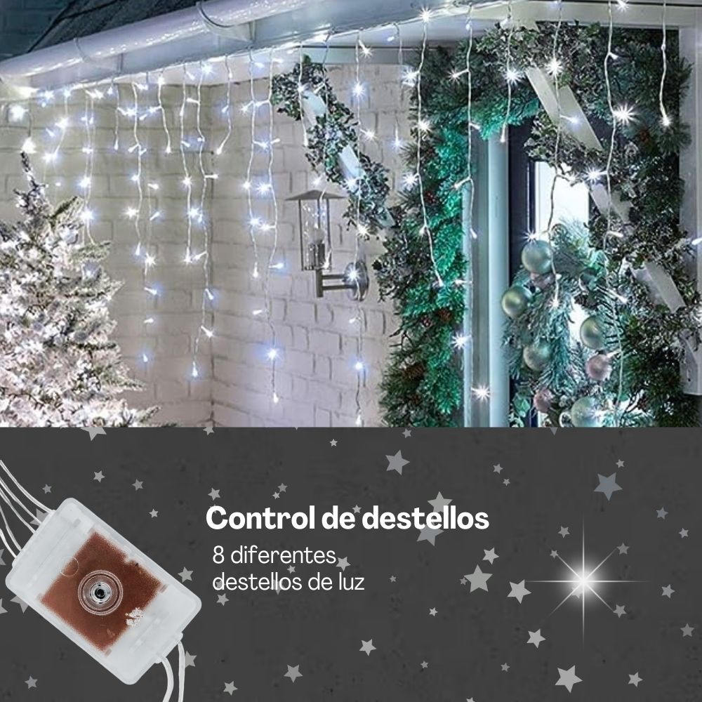 Foto 4 pulgar | Cascada de Luces de Navidad Dosyu Ice200l color Blanco Frio