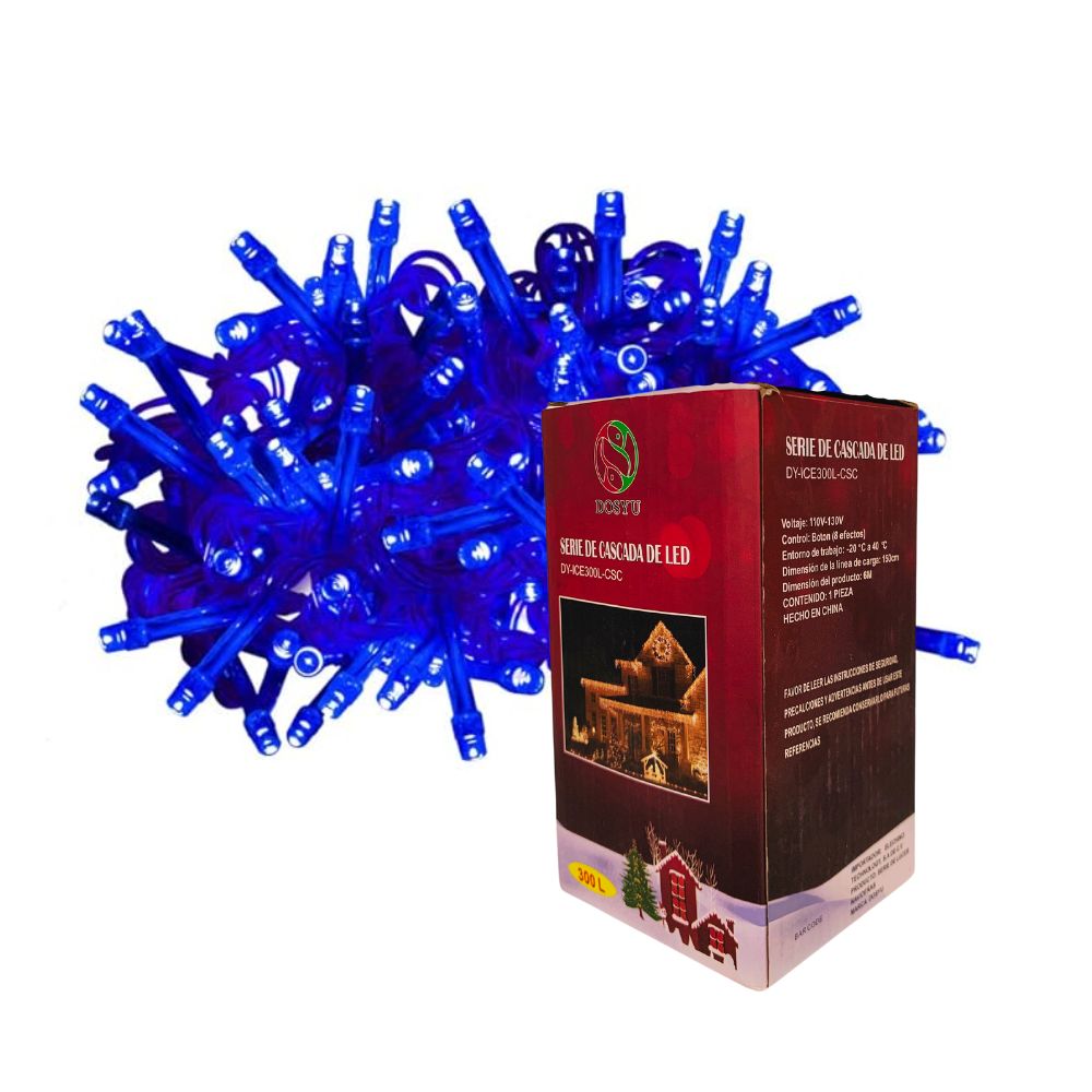 Cascada de Luces de Navidad Dosyu Ice300l color Azul $309