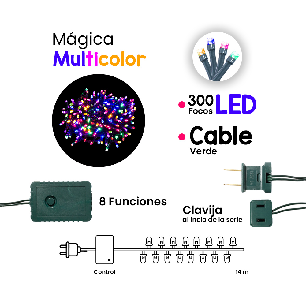 Foto 3 pulgar | Luces Led Importadora La Merced 14 M