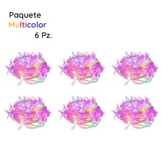 Foto 2 | Serie Navideña Luz Led Multicolor Importadora La Merced 300 Focos 14 m paquete 6 Piezas