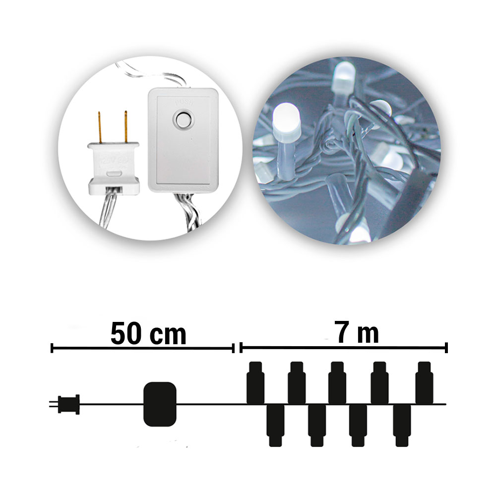 Foto 4 pulgar | Luces Led Importadora La Merced 7 M 6 Piezas