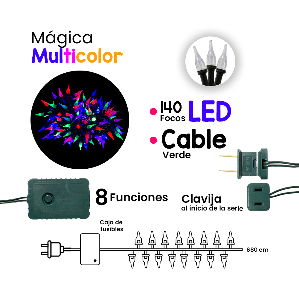 Foto 3 pulgar | Luces Led Importadora La Merced 6 M