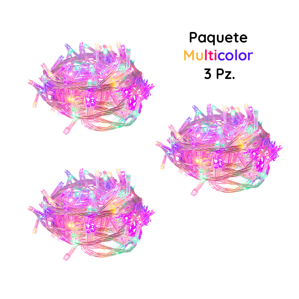 Foto 3 pulgar | Serie Navideña Mágica Luz Led Multicolor Pastel Navicolors 300 Focos 14 Mt Paquete 3 Pz