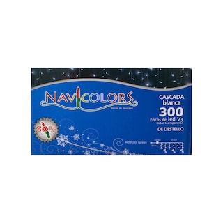 Foto 3 | Cascada Navideña Luz Led Destellos Blanca Navicolors 300 Focos