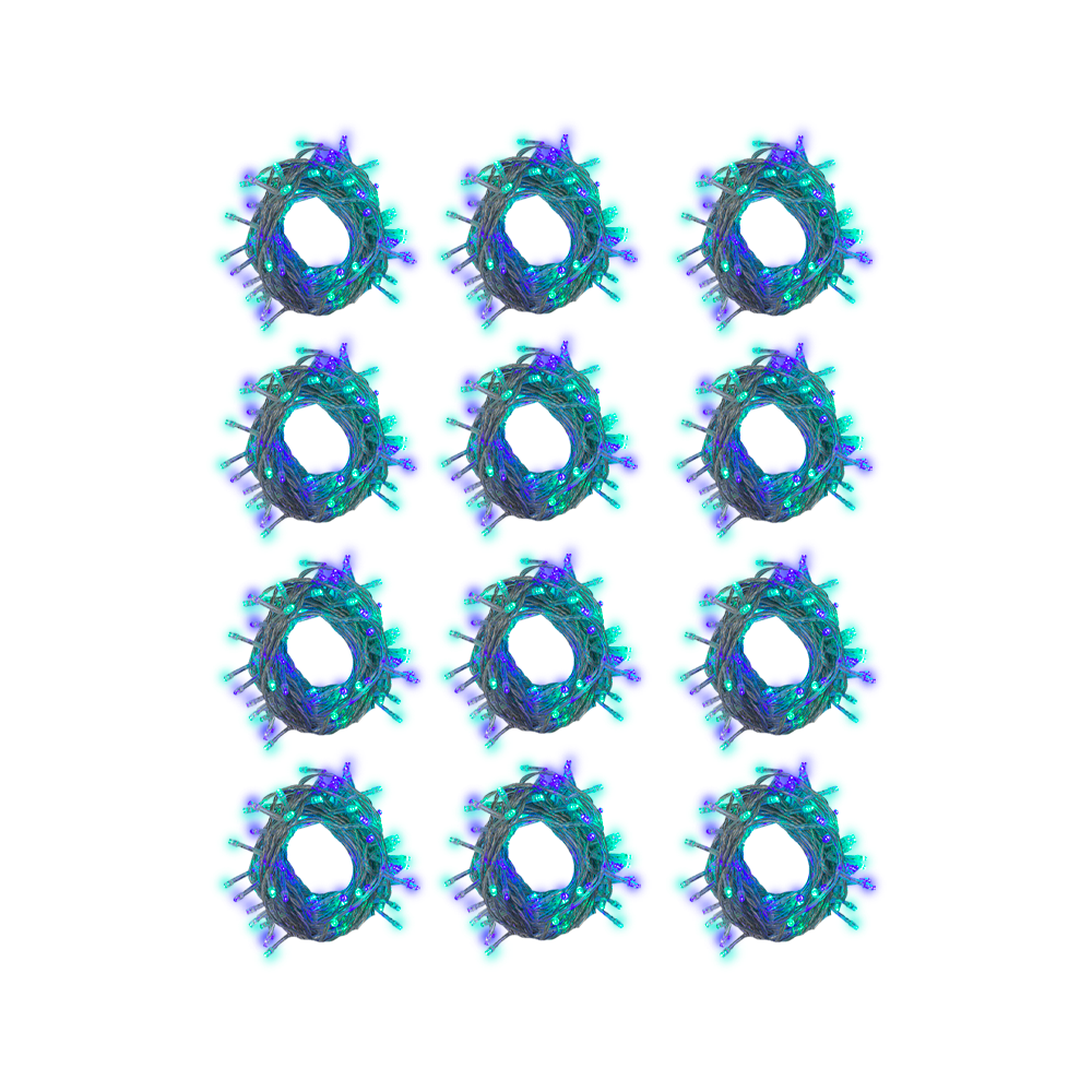 Foto 1 | Serie Navideña Led Luz Azul/verde Navicolors 100 Focos 6 Mts Paquete 12 Pz